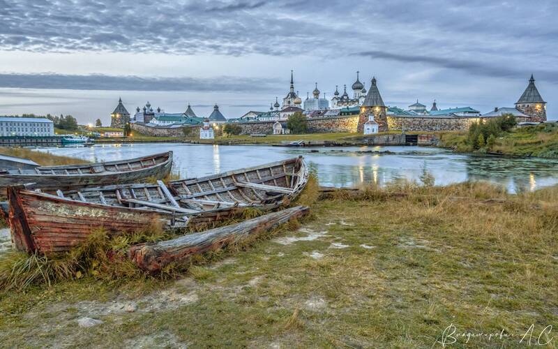 соловки, монастырь, вечер, фонари Вечерние Соловки. фото превью