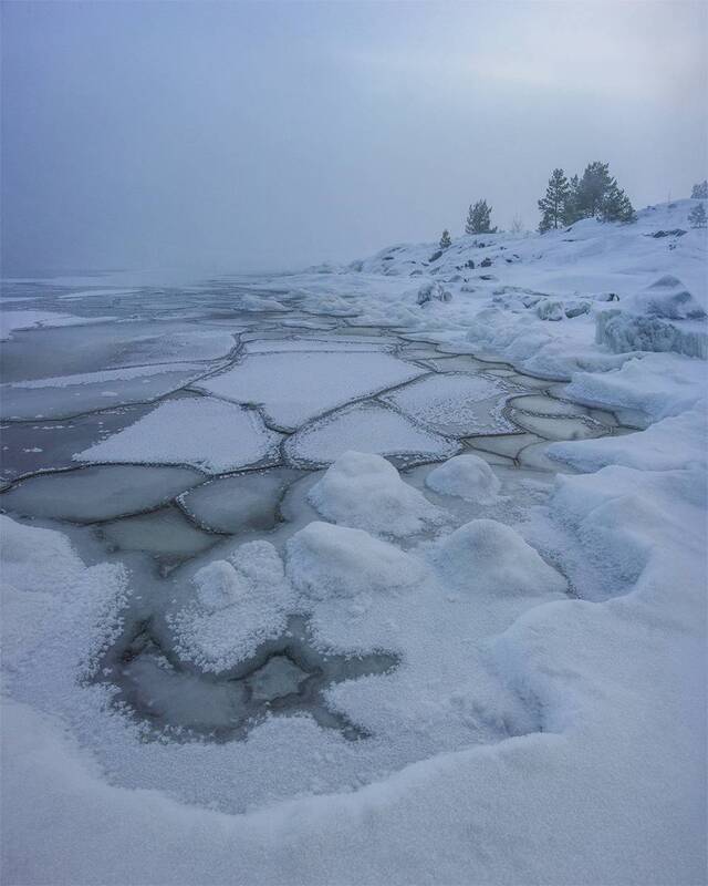 Зимняя туманность Ладоги фото превью