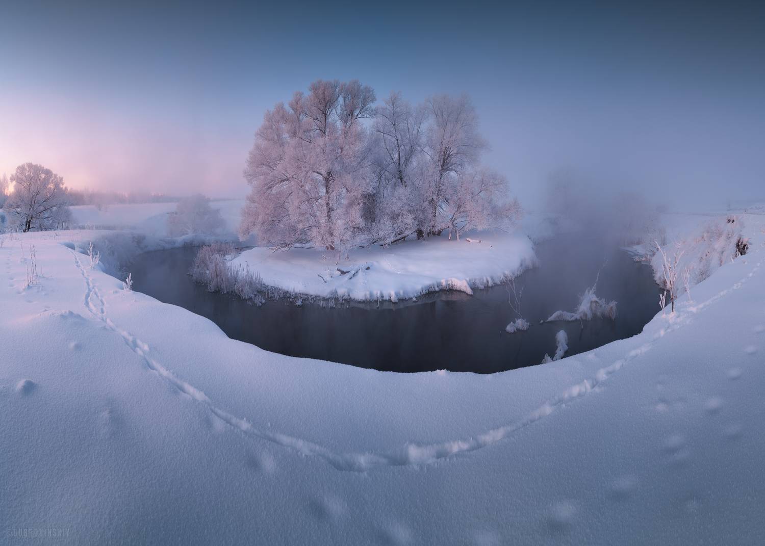 листвянка, река, рязанская область, зима, мороз, Дубровинский Михаил