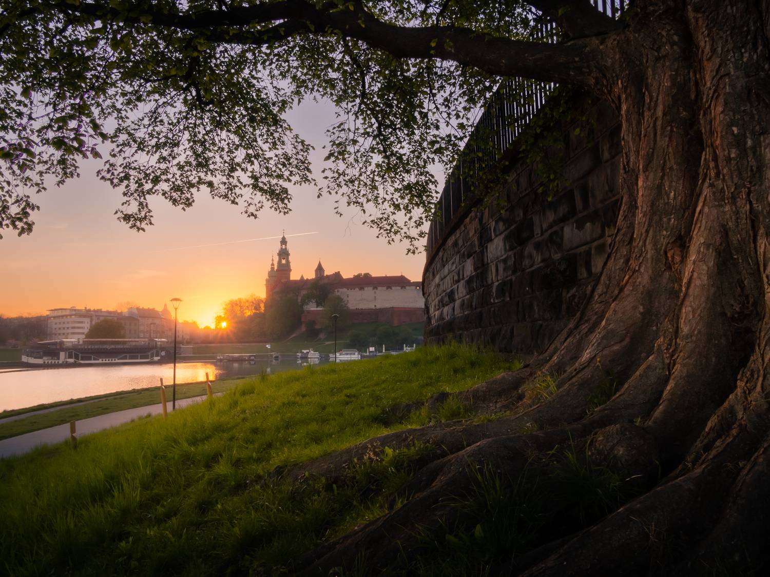 poland, krakow, city, cityscape, sunrise, sun, wawel, visla, golden, Slavom&iacute;r Gajdo&scaron;