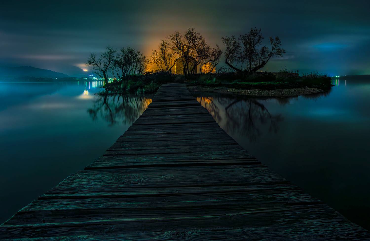 landscape, longexposure, church, sea, croatia, night, seascape, bridge, hrvatska, water, waterscape, light, Jubic Srecko