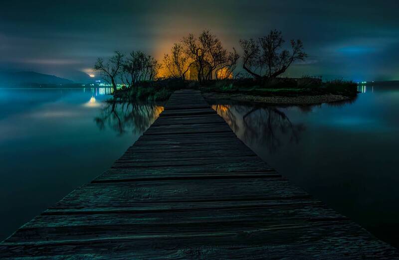 landscape, longexposure, church, sea, croatia, night, seascape, bridge, hrvatska, water, waterscape, light Spirit фото превью