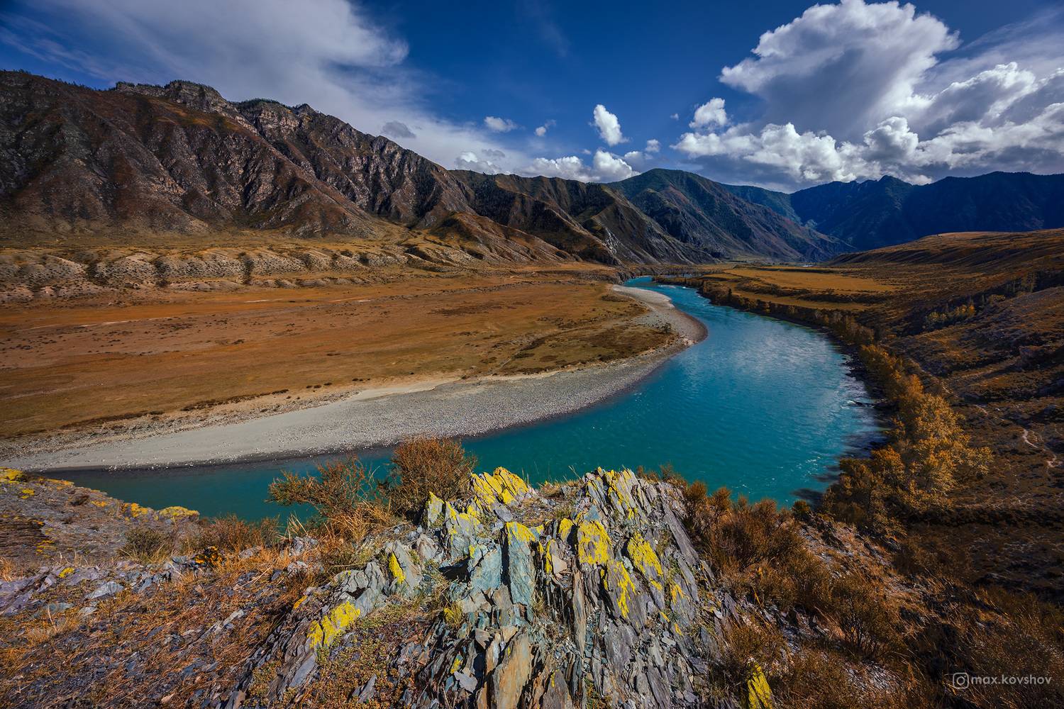 алтай, катунь, река, осень, Макс Ковшов
