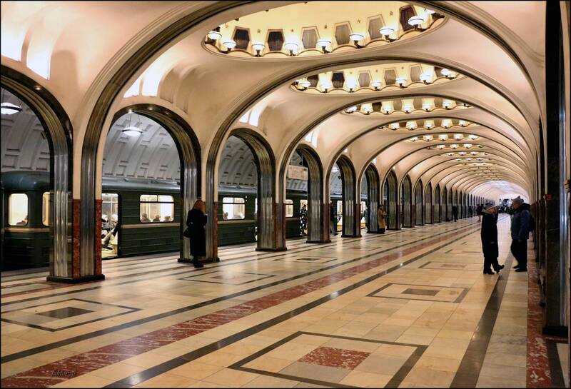 метро, москва, подземка, город, архитектура станция метро Маяковская. Москва фото превью