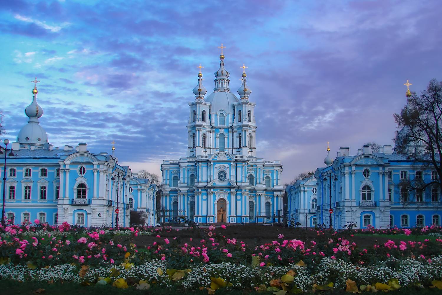 санкт-петербург, питер, храм, смольный, смольный собор, закат в городе, Zakharov Armen