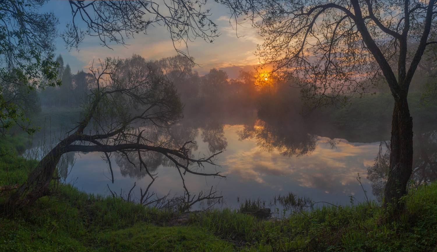 весна, река, рассвет, Свистков Александр
