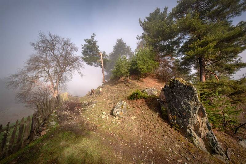 svaneti, tsvirmi, spring, clouds, fence, trees, mountains, fog, sky, nature, landscape, scenery, travel, outdoors, georgia, sakartvelo, chizh Tsvirmi In Spring фото превью
