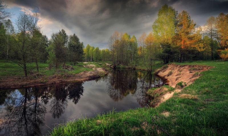 весна, река Кеза, Нижегородская область, природа России, пейзажи России, фото России Майский вечер фото превью
