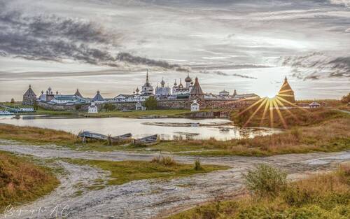 Утро в Соловках.