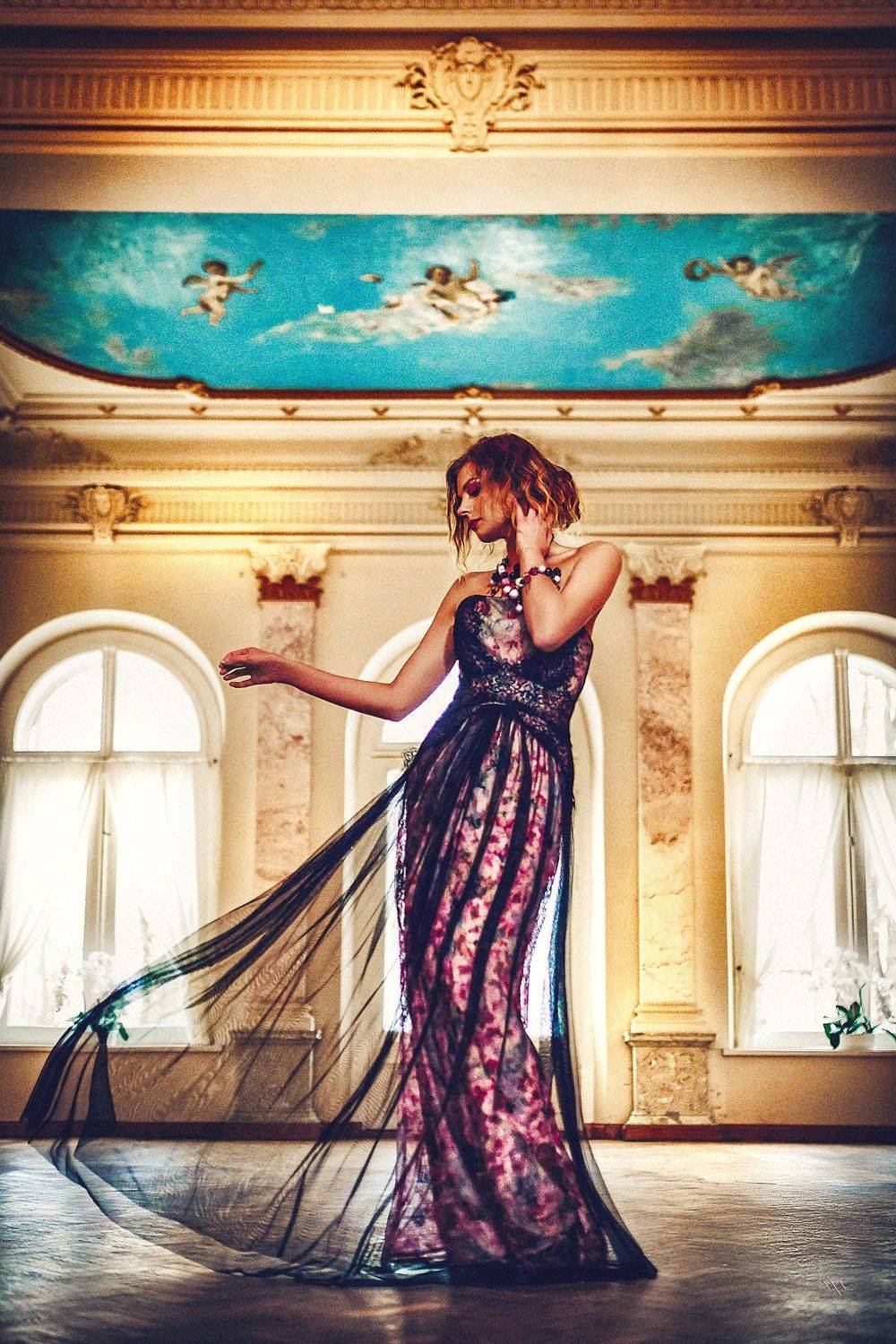Beauty, Dress, Old manor, Style, Toning, Woman, Руслан Болгов (Axe)