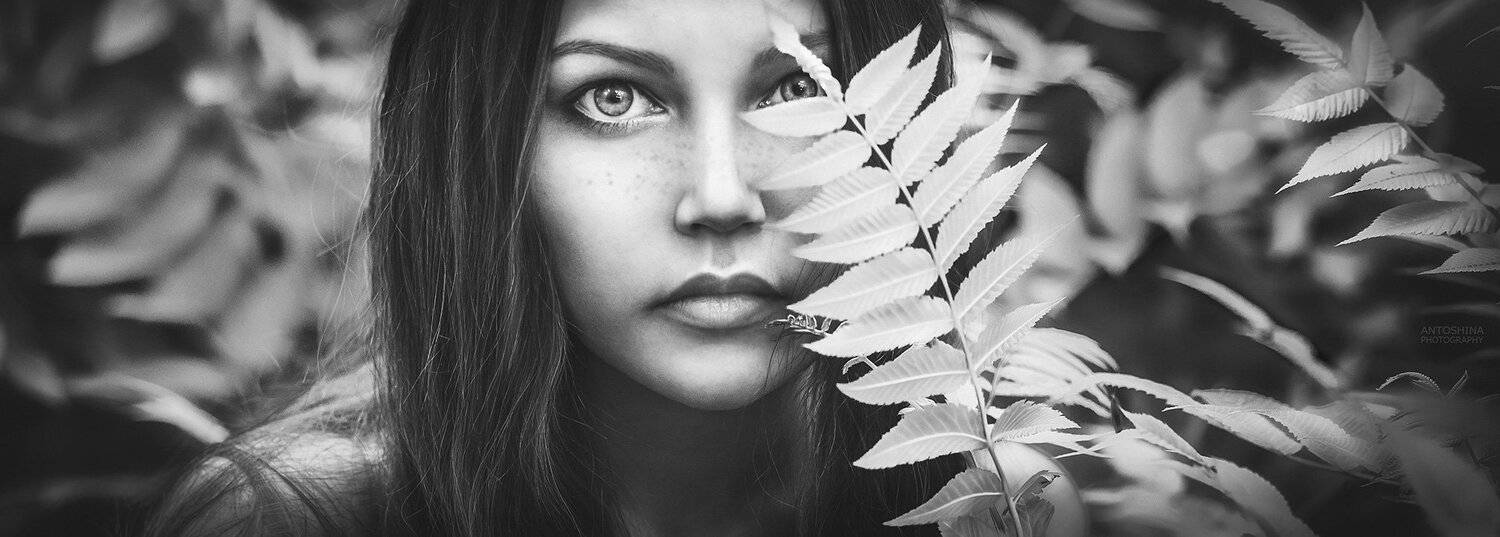 портрет, лето, черно-белое, portrait, summer, Антошина Татьяна
