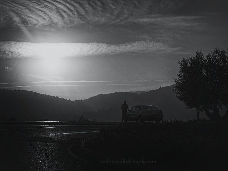 линии, пятна, размышления, настроение, свет At the edge of the world фото превью