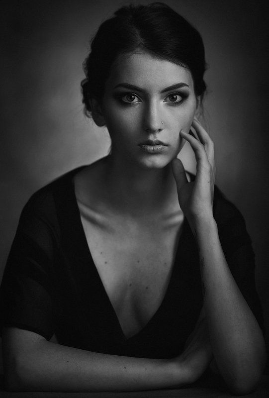 Взгляд, Девушка, Портрет, Свет, Студия, Тень *** фото превью