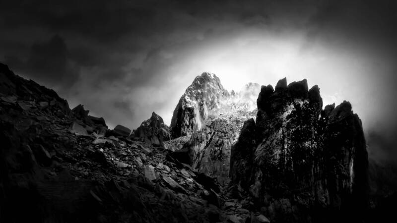 mountain, fog, light, trek, alps Brevent II фото превью