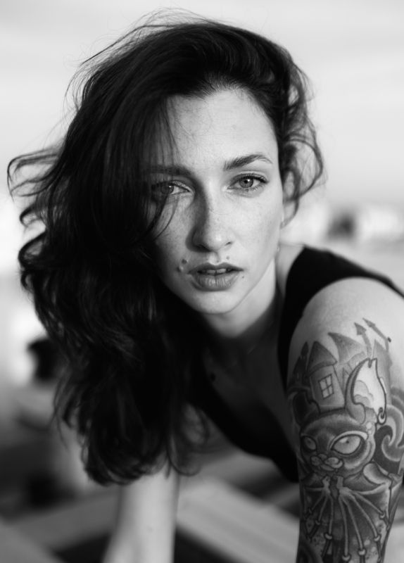 girl, woman, bnw, black and white, face Sophi фото превью