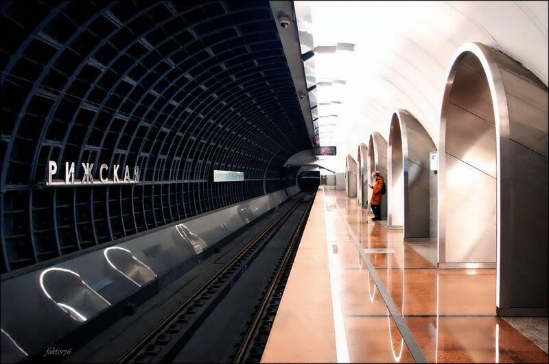 метро, москва, архитектура, транспорт, город станция метро Рижская. Москва фото превью