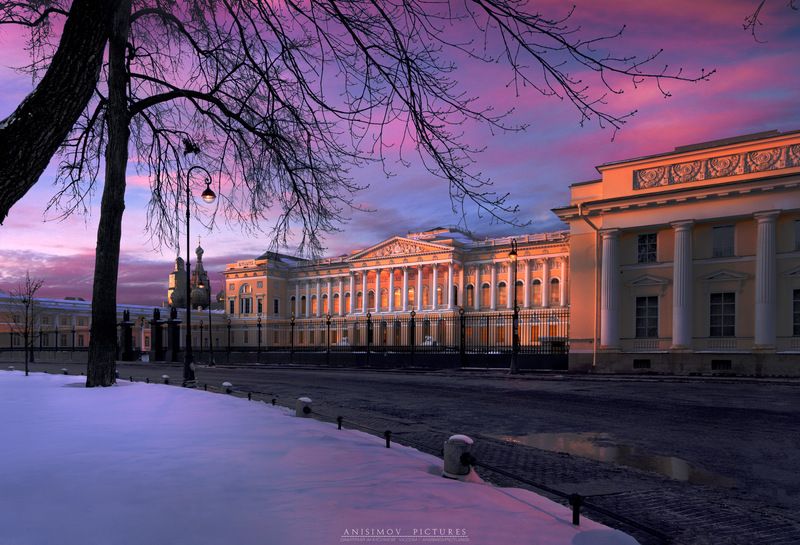 санкт-петербург, архитектура, nikon, закат Русский Музей фото превью