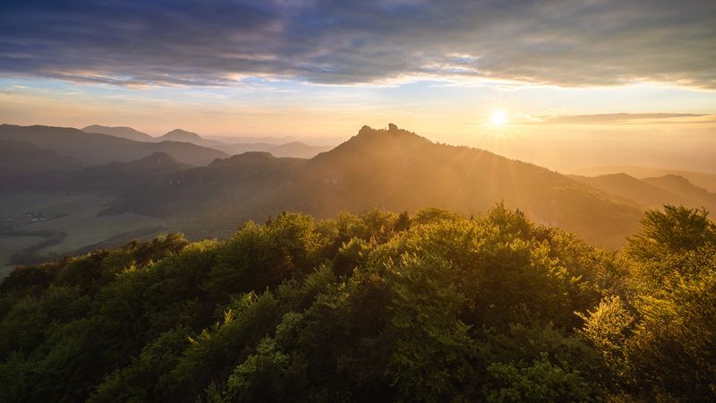 Sunset of Sulov rocks фото превью