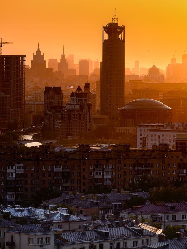 Москва, Россия Когда в Москве садится солнце... фото превью