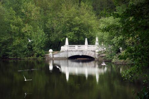 Вид на мраморный мостик
