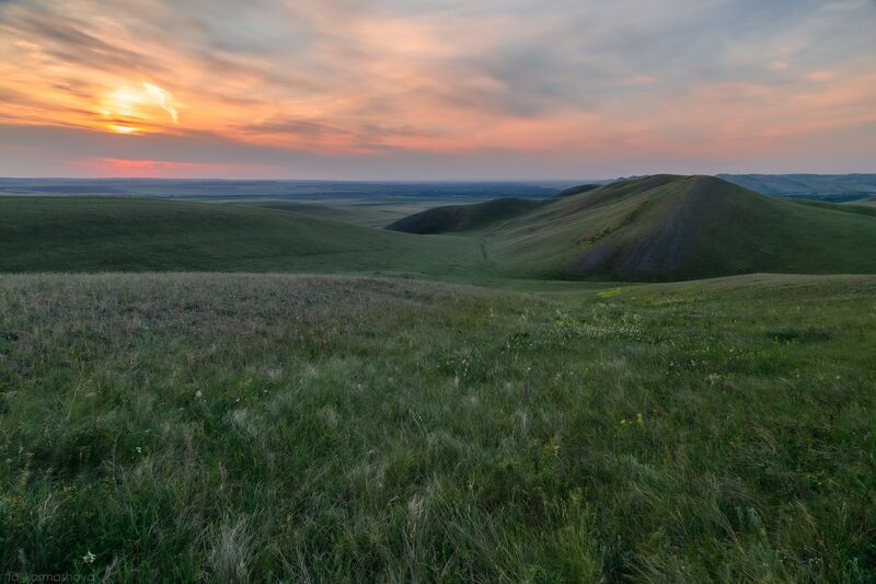 Оренбург, Оренбургская область, Долгие горы Вечерние Долгие горы фото превью