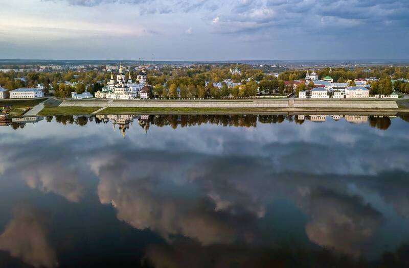 сухона, вологодчина, великий устюг, вид сверху, аэросъемка Великий Устюг и р. Сухона фото превью