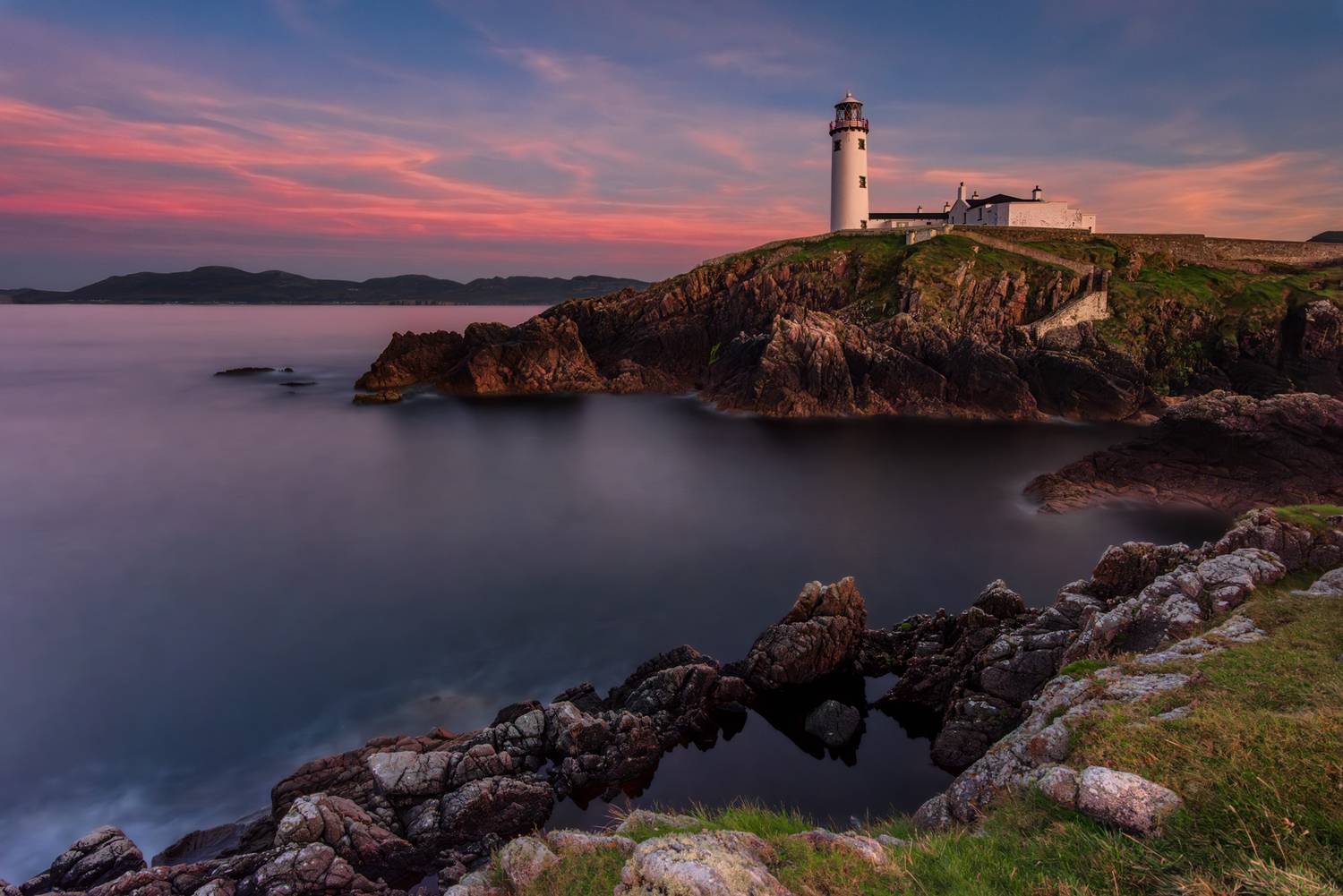 landscape, lighthouse, sunset, cliffs, clouds, ireland, nikon, donegal, atlantic, ocean, longexposure, rocks, seascape, waterscape, light, Jubic Srecko