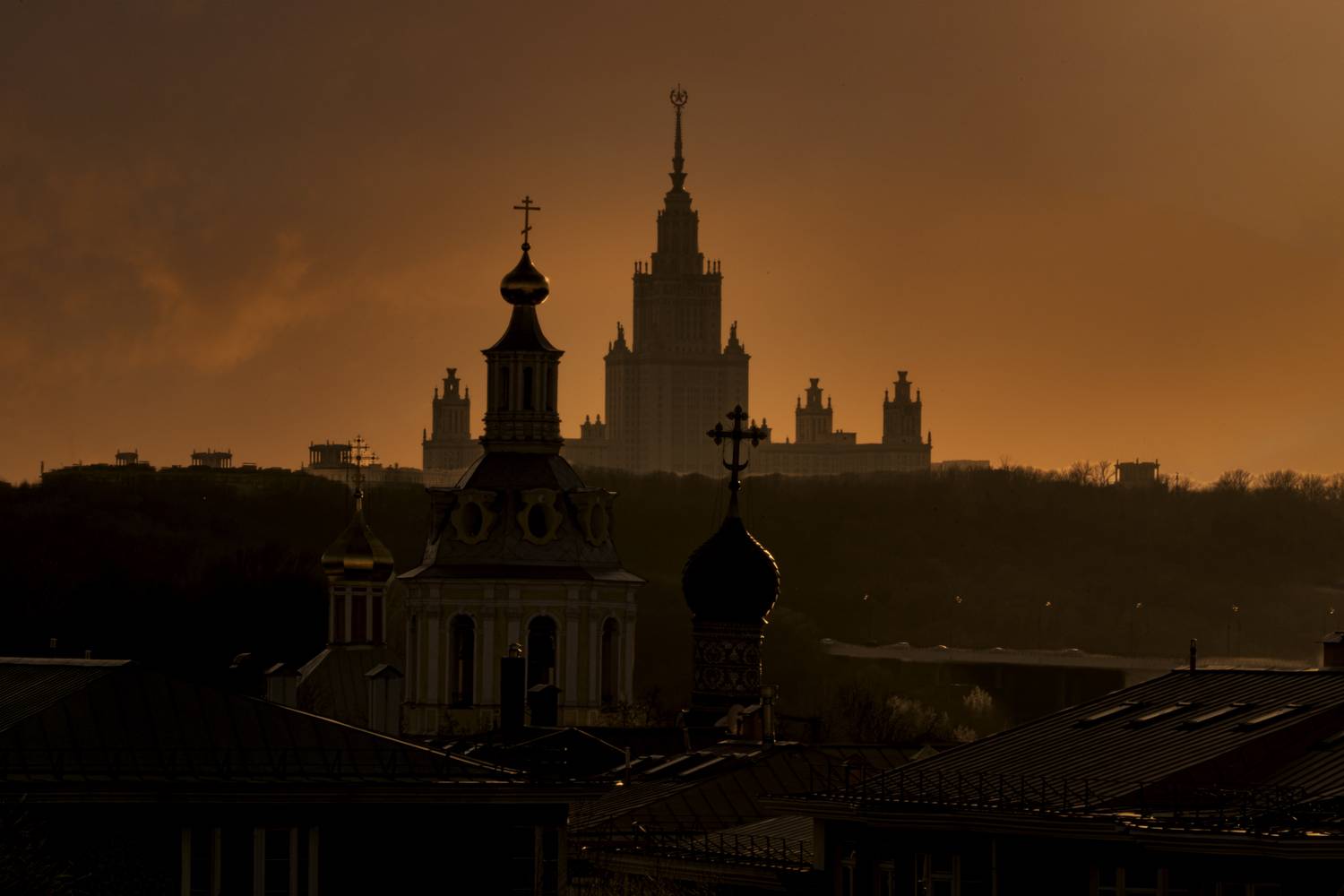 Москва, Площадь Гагарина, смотровая площадка РАН, МГУ, Гаврилов Юрий