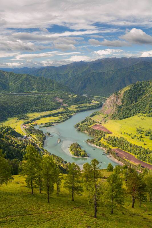 россия, горный алтай, река катунь, конец мая По-летнему фото превью
