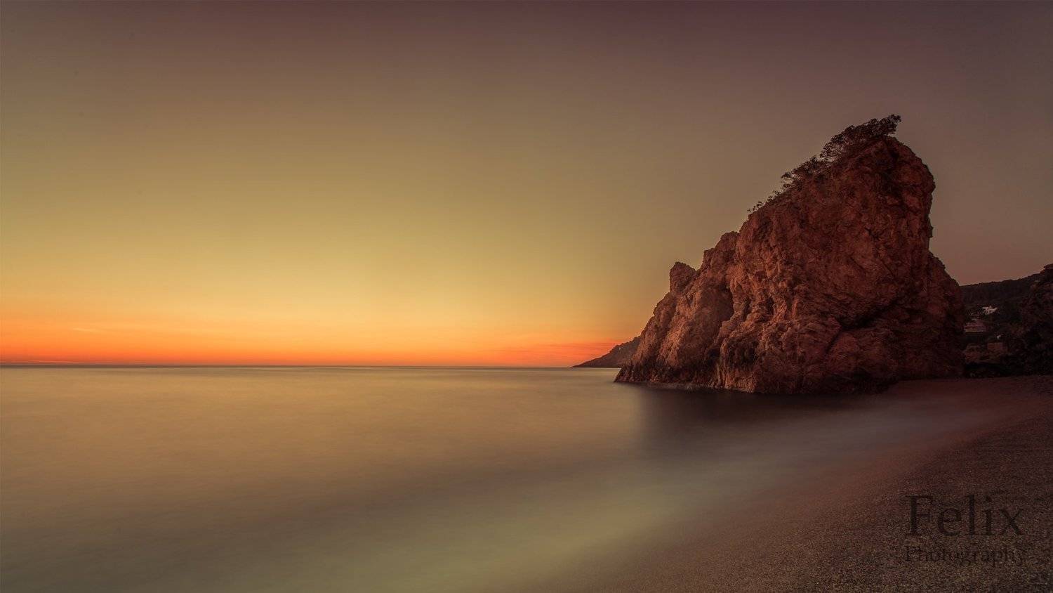 long exposure,sunrise,sa riera ,spain,rock, Felix Ostapenko