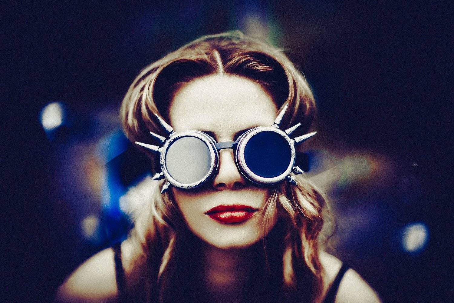 Glamour, Glasses, Portrait, Steampunk, Toning, Woman, Руслан Болгов (Axe)