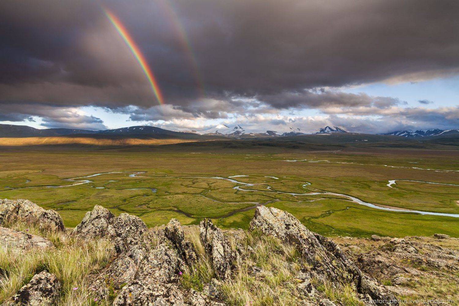 Алтай, Горы, Закат, Радуга, Укок, Антон Петрусь