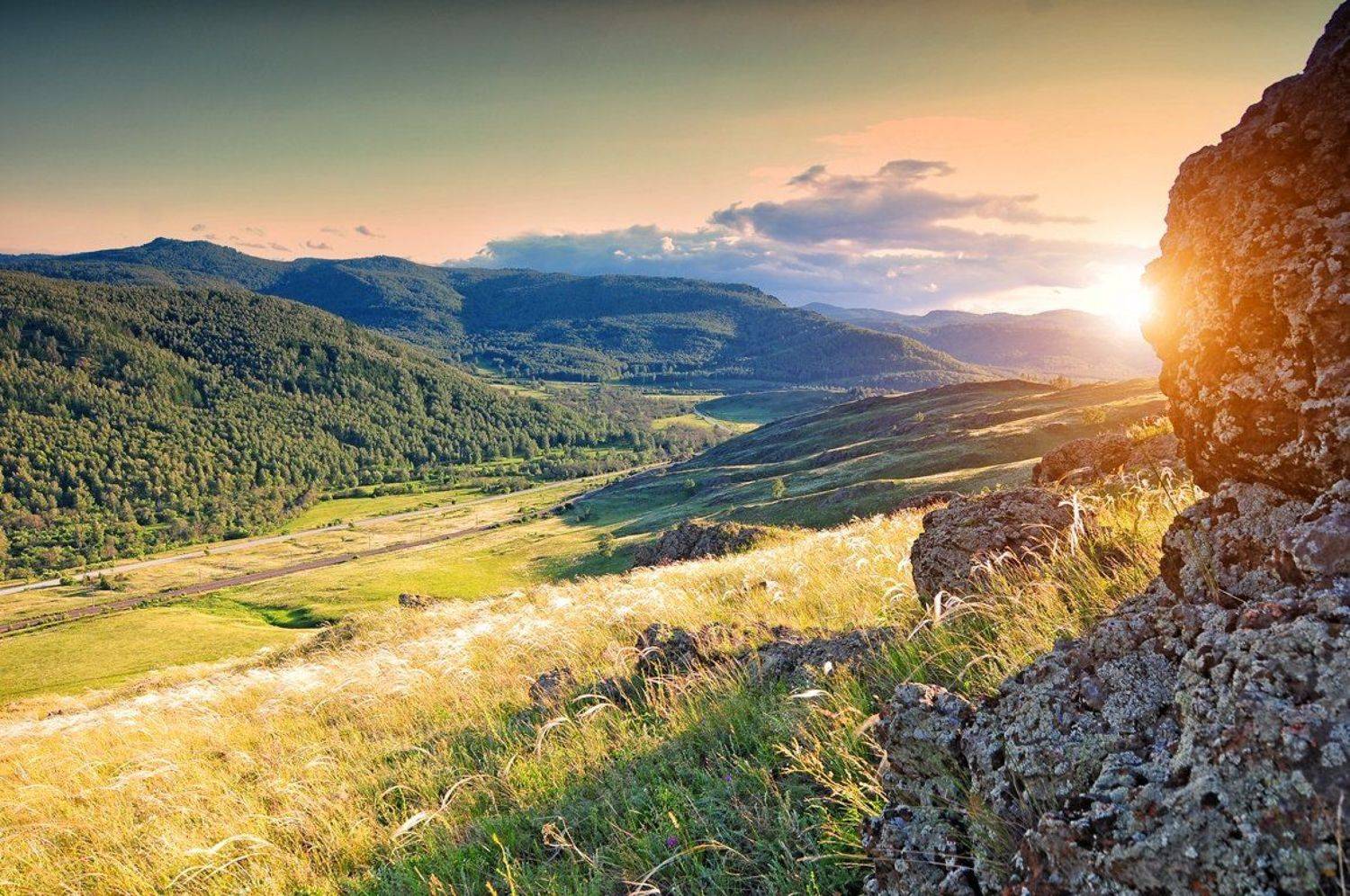 Абзаково, Башкирия, Вечер, Горы, Закат, Солнце, Алексей Верзун