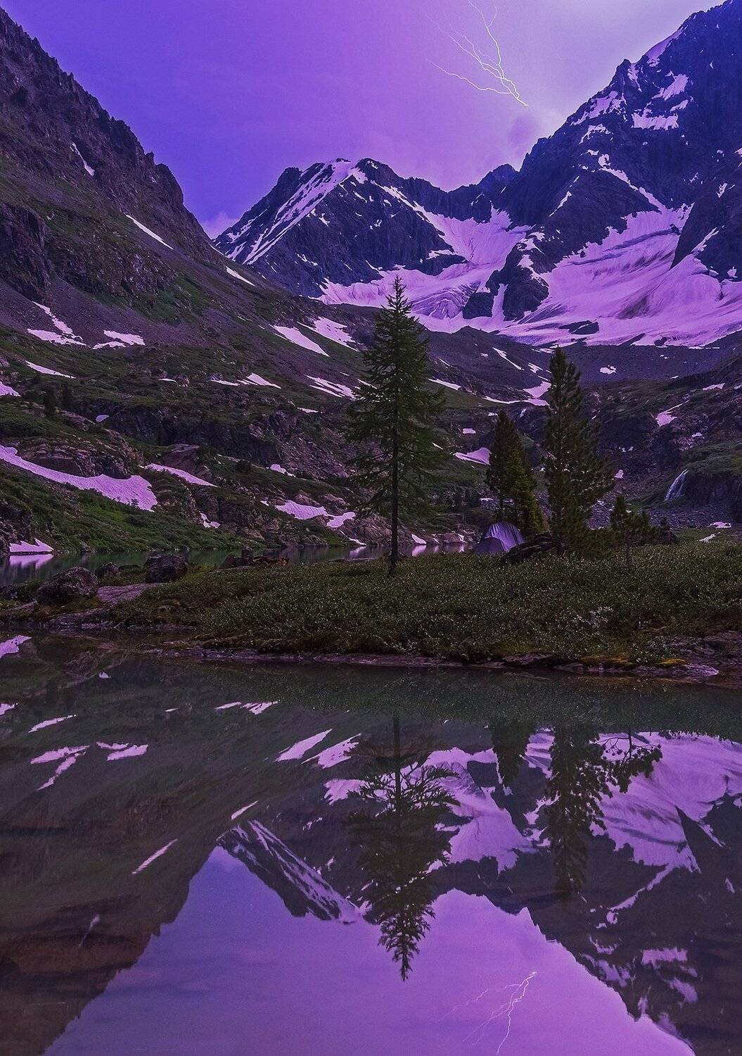 Altai, Siberia, Алтай, Гроза, Катунский хребет, Куйгук, Молния, Ночь, Сибирь, Павел Филатов