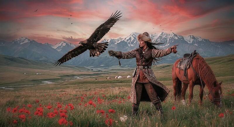 Охота с беркутом фото превью