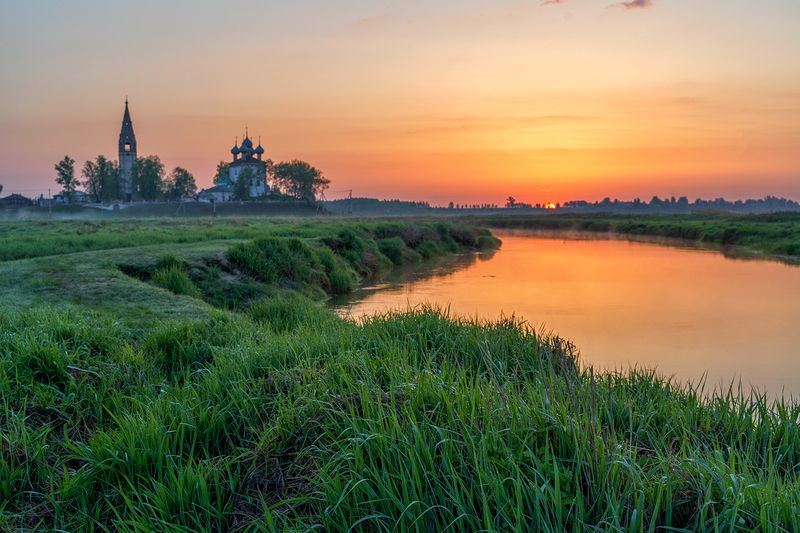 Россия, дерквня, Иваново, река Рассвет фото превью