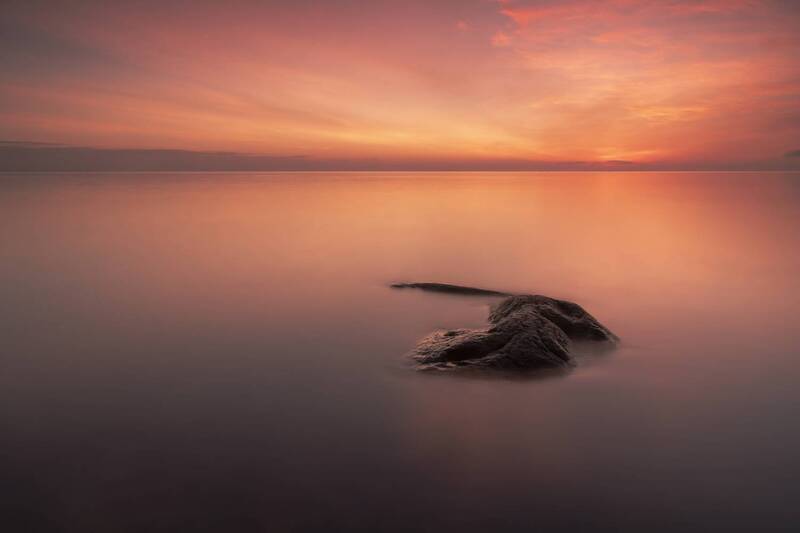 baltic, sea, stone, water, sunrise, cloud, poland, landscape, sony Stand still фото превью