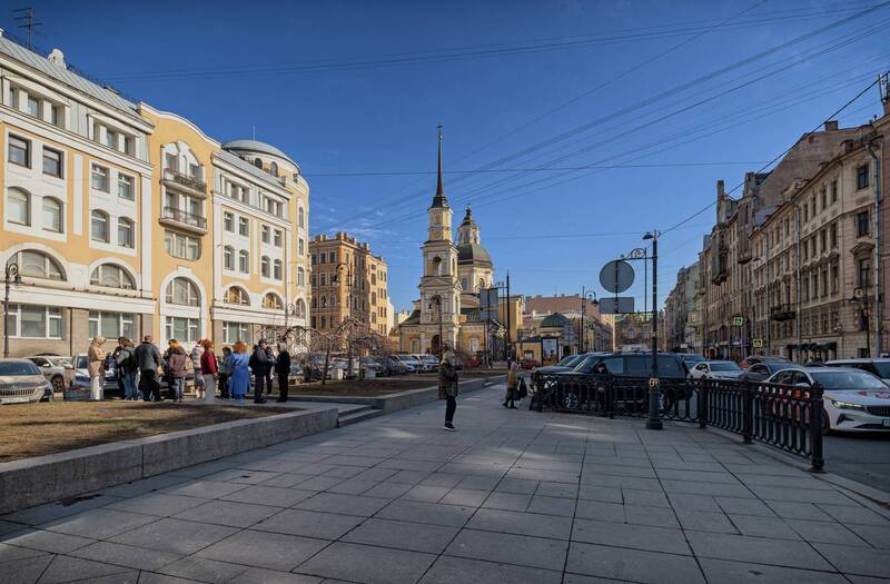 санкт-петербург., весна. Весна на ул. Белинского фото превью