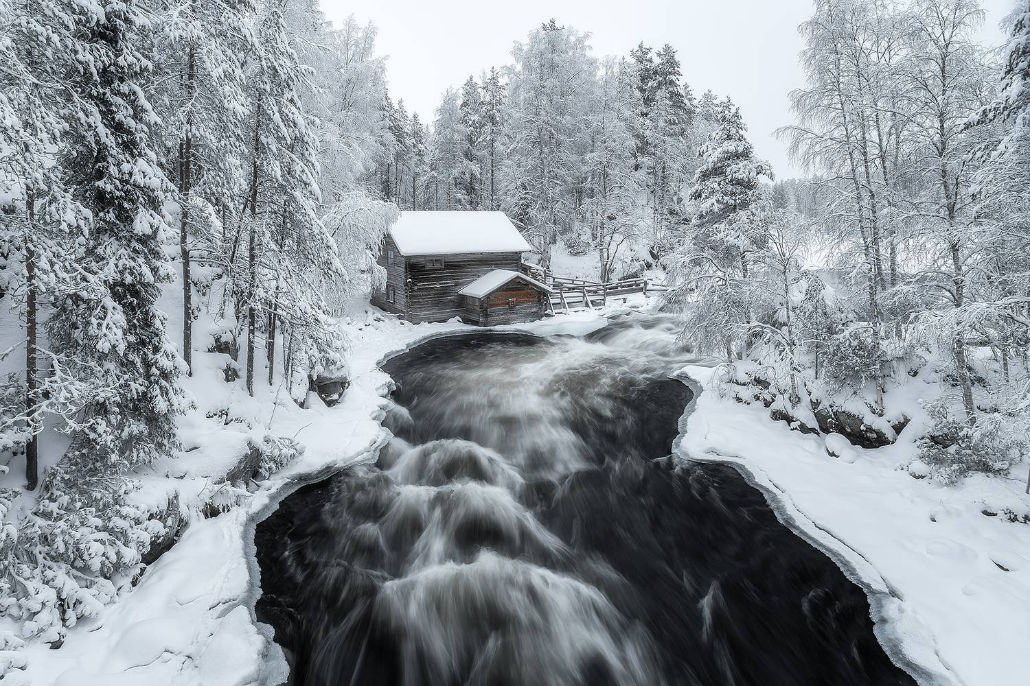 мельница, водяная мельница, природный парк, экотропа, природа, пейзаж, финляндия, зима, река, милликоски, оуланка, оуланкайоки, пейзажная фотография, фотография, туризм, фототур, национальный парк, myllykoski, oulanka, finland, laplandia, Alexander Pashenichev