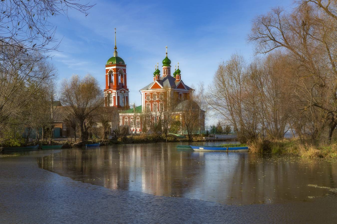 река, лёд, церковь, Анатолий Фомин