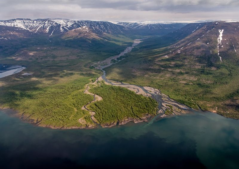 сибирь, плато путорана, путарана, нд, красноярский край, siberia, putorana plateau, krasnoyarsk territory, где-то в сибири, аэрофотосъёмка Горы без вершин фото превью
