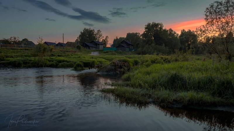 Деревенская вечерняя фото превью