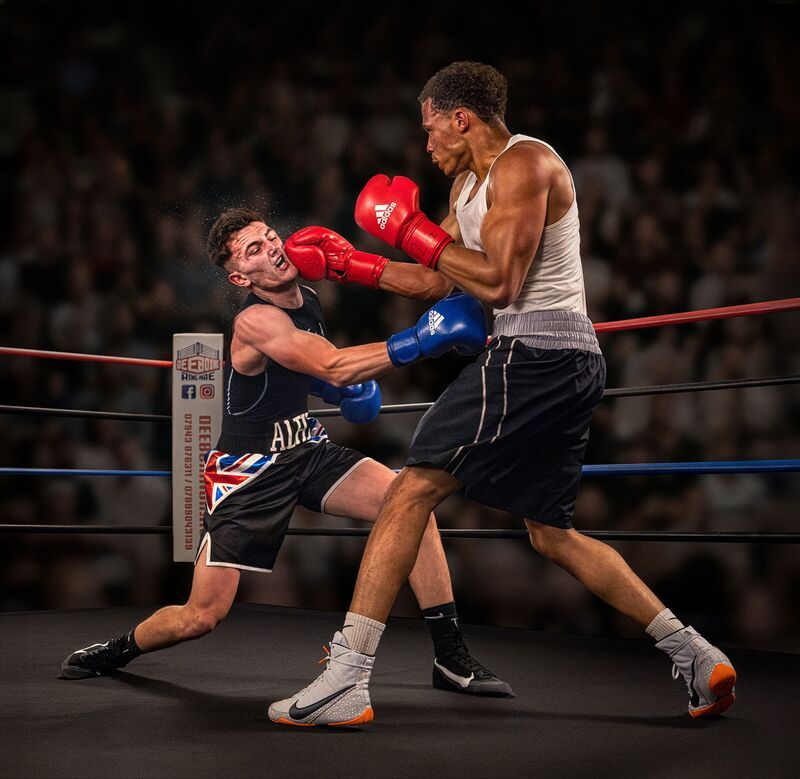 sports, sports_photography, boxing Big right hand фото превью