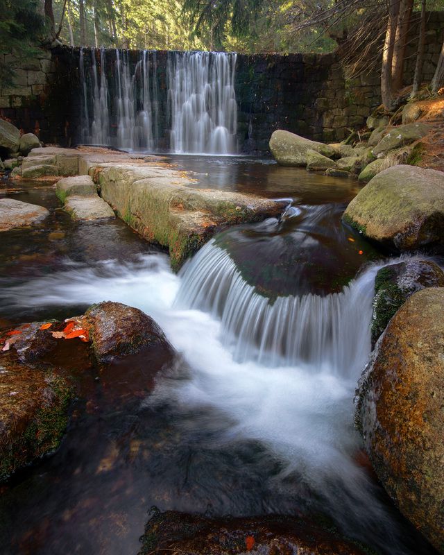 Waterfall, landscape, poland, karpacz The Wild Waterfall фото превью
