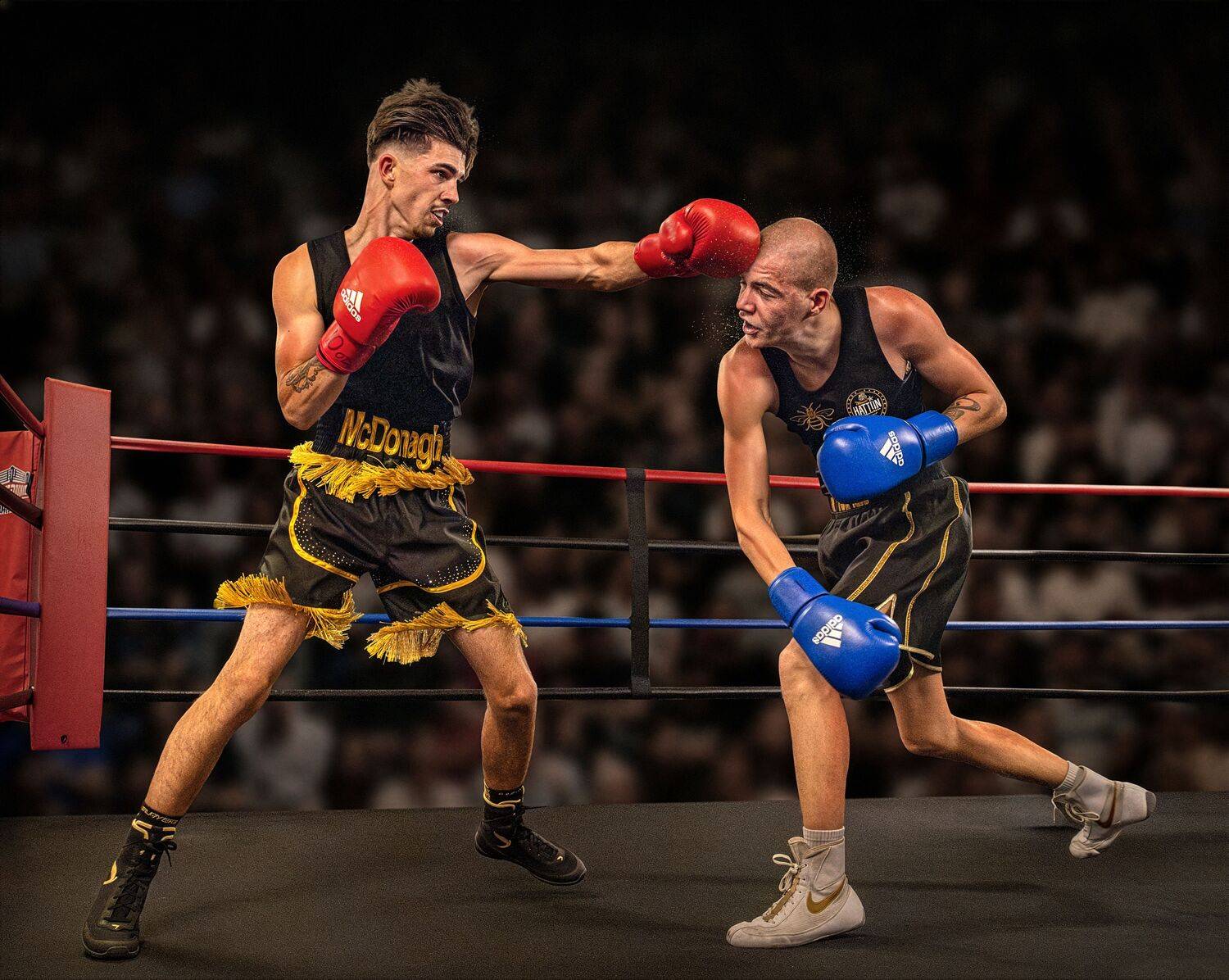 McDonagh connects. Автор: Leach Eddie sport, sports_photography, boxing, Leach Eddie