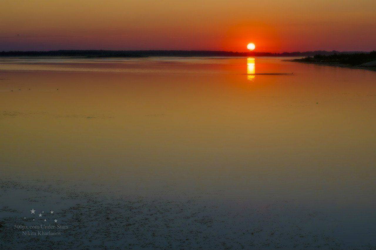 закат, солнце, вода, водохранилище, днепр, , Харланов Никита