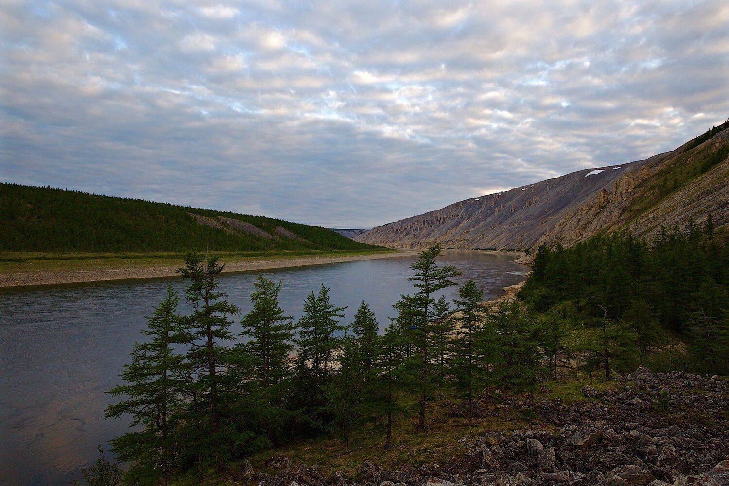 Дикая природа россии, Западная сибирь, Полярная ночь, Река Котуй, Мазурин Евгений