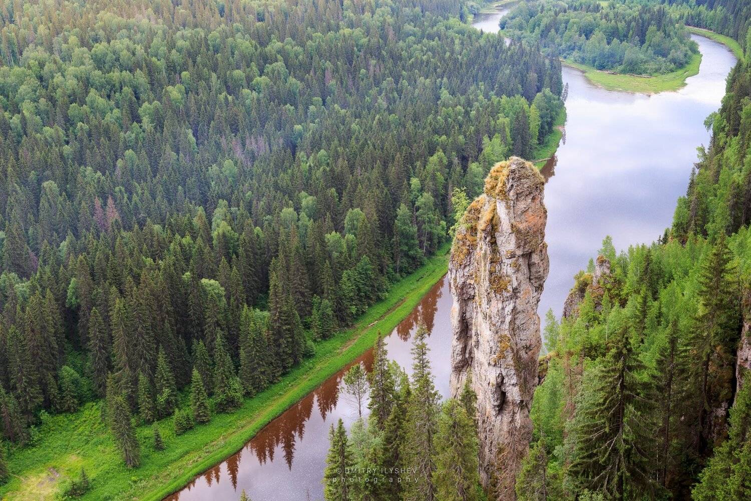 усьва, пермский край, пейзаж, природа, россия, урал, столбы, чертов палец, река усьва, отражение,, Dmitry Ilyshev