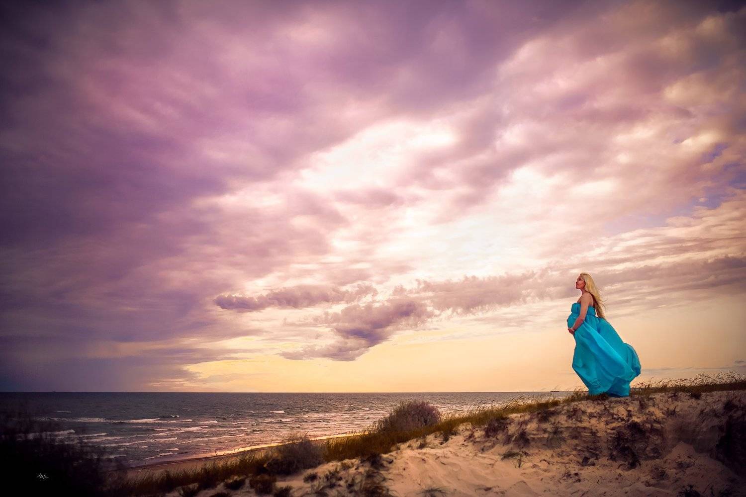 Colors, Pregnant, Sea, Sunset, Woman, Руслан Болгов (Axe)