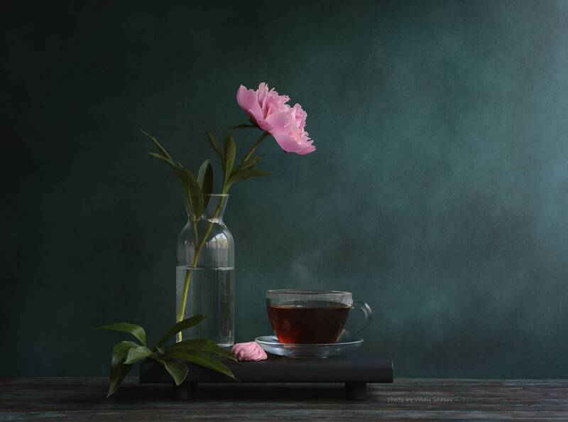 peony, цветок пиона, чашка чая Чашка чая и цветок фото превью